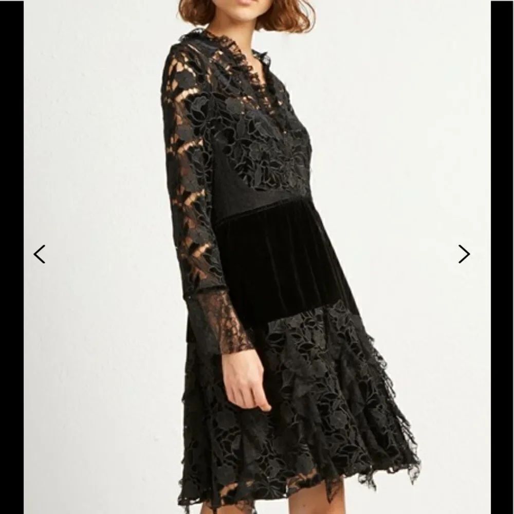 CYNTHIA VELVET LACE MIX DRESS - Picture 5 of 10